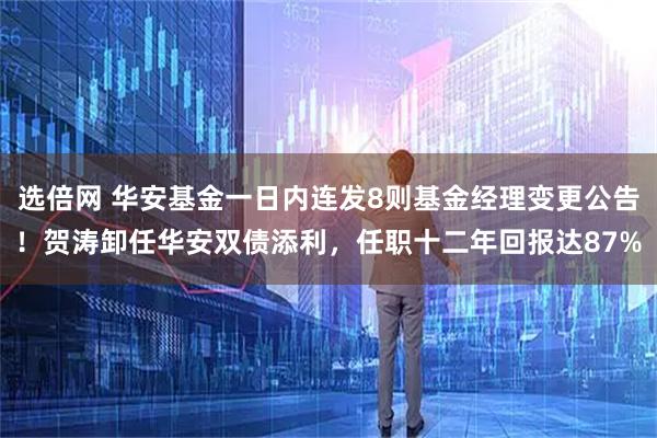 选倍网 华安基金一日内连发8则基金经理变更公告！贺涛卸任华安双债添利，任职十二年回报达87%